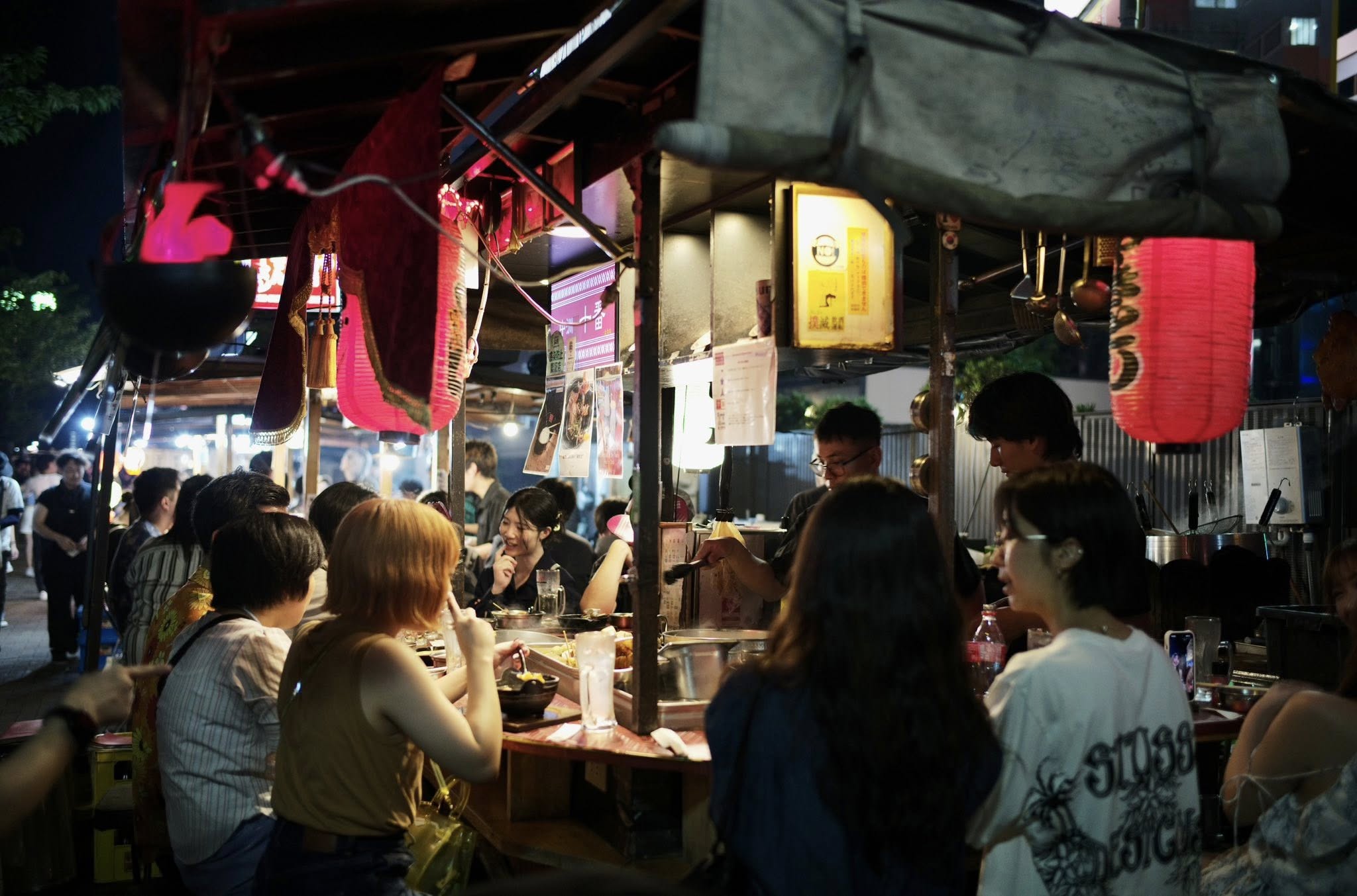 Street food stalls, Fukuoka 🇯🇵 2025